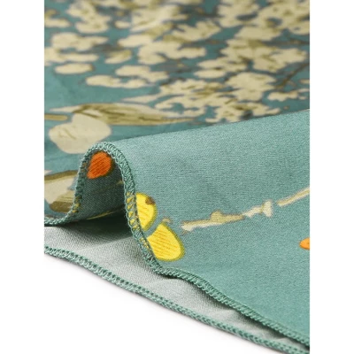 Cheibear Women's Satin Lounge Floral Cami Tops With Shorts Ruffled Pajamas Sets - Image 4