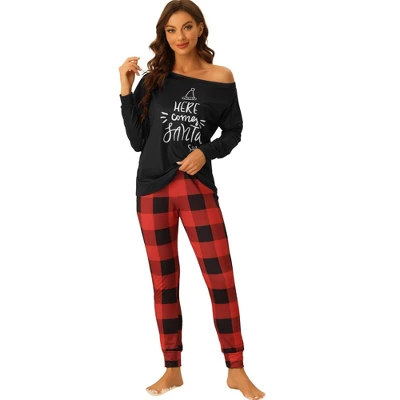 Cheibear Women's Sleepwear Lounge Elk Christmas Winter Long Sleeves With Pants Pajama Sets - Image 5