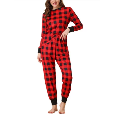 Cheibear Womens Sleepwear Crew Neck Christmas Nightwear With Pants Loungewear Pajama Set - Image 7