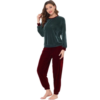 Cheibear Womens Velvet Sleepwear Long Sleeve With Pants Lounge Winter Warm Pajama Set - Image 6