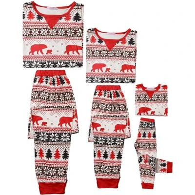 Cheibear Christmas Party Long Sleeve Family Matching 2-Pieces Pajama Set - Image 3