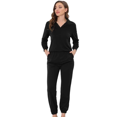Cheibear Womens Lounge Sets Sweatsuit Sleepwear Pajama With Pockets Pullover Tracksuits - Image 5