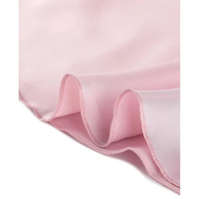 Cheibear Womens Satin Pajama Silk Nightgown Lounge Nightdress With Robe Sets - Image 5