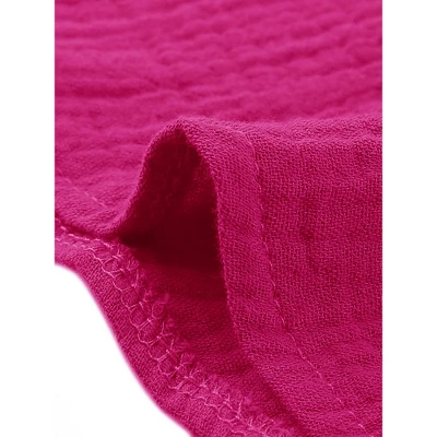 Cheibear Women's Button Down Long Sleeve Sleepwear Shirt With Shorts Casual Lounge Sets - Image 5