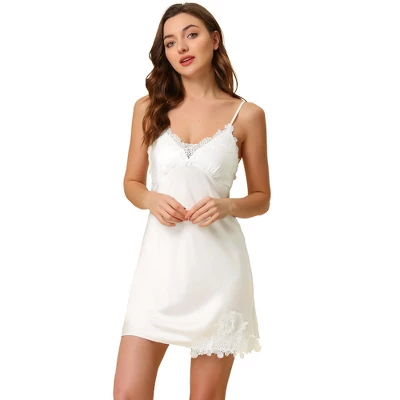 Cheibear Womens Satin Pajama Silk Nightgown Lounge Nightdress With Robe Sets - Image 9