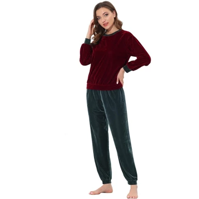 Cheibear Womens Velvet Sleepwear Long Sleeve With Pants Lounge Winter Warm Pajama Set - Image 7