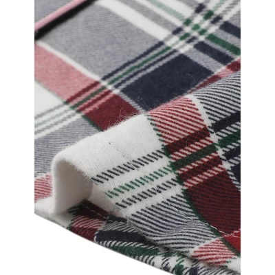 Cheibear Womens Button Down Plaid Heart Printed Shirtdress Sleepshirt Loungewear Pajama Shirt Dress - Image 4