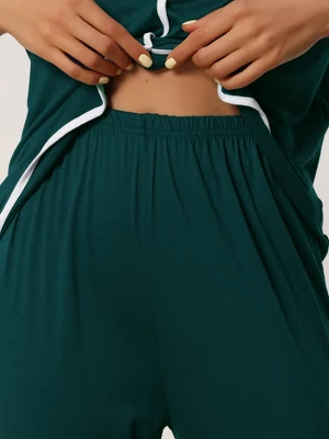 Cheibear Womens Sleepwear Pajamas Long Sleeve Pullover Tops With Pants Lounge Sets - Image 3